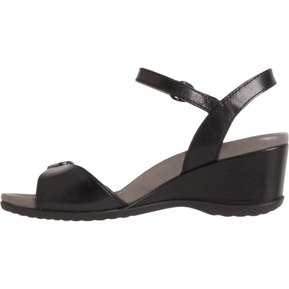 NEW Dansko Arielle Wedge Sandals - Leather For Women in black 253 - Picture 6 of 8